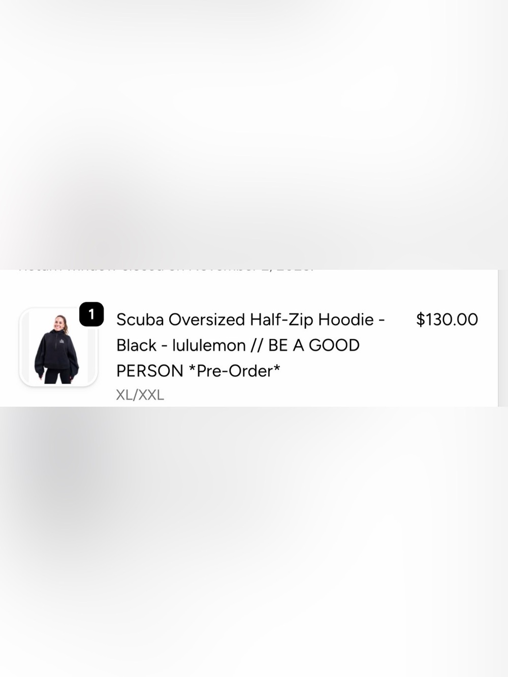 lululemon athletica Black Hoodie with White Text - Picture 3 of 3